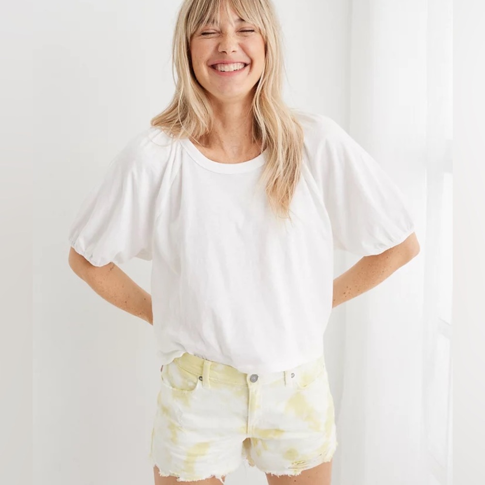 Brand New with Tags Aerie Bubble Sleeve Tee Shirt Sz-S